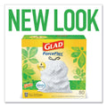 Glad OdorShield Tall Kitchen Drawstring Bags, 13 gal, 0.95 mil, 24" x 27.38", White, 240/Carton