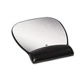 3M Antimicrobial Gel Large Mouse Pad with Wrist Rest, 9.25 x 8.75, Black