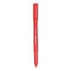 Paper Mate Write Bros. Ballpoint Pen, Stick, Medium 1 mm, Red Ink, Red Barrel, Dozen