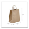 Prime Time Packaging Kraft Paper Bags, Jr. Mart, 13 x 7 x 13, Natural, 250/Carton