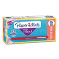 Paper Mate Point Guard Flair Felt Tip Porous Point Pen, Stick, Medium 0.7 mm, Red Ink, Red Barrel, Dozen