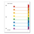 Cardinal OneStep Printable Table of Contents and Dividers, 8-Tab, 1 to 8, 11 x 8.5, White, 6 Sets