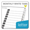 Cardinal OneStep Printable Table of Contents and Dividers, 12-Tab, Jan. to Dec., 11 x 8.5, White, White Tabs, 1 Set