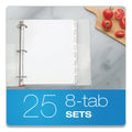 Oxford Custom Label Tab Dividers with Self-Adhesive Tab Labels, 8-Tab, 11 x 8.5, White, 25 Sets