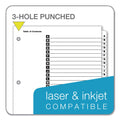 Cardinal OneStep Printable Table of Contents and Dividers, 26-Tab, A to Z, 11 x 8.5, White, White Tabs, 1 Set