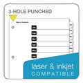 Cardinal OneStep Printable Table of Contents and Dividers, 12-Tab, Jan. to Dec., 11 x 8.5, White, White Tabs, 1 Set