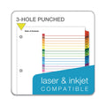 Cardinal OneStep Printable Table of Contents and Dividers, 31-Tab, 1 to 31, 11 x 8.5, White, Assorted Tabs, 1 Set