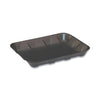 Pactiv Evergreen Supermarket Tray, #4D, 9.58 x 7.08 x 1.25,  Black, Foam, 400/Carton