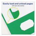 Avery Two-Pocket Folder, Prong Fastener, 0.5" Capacity, 11 x 8.5, Green, 25/Box