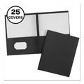 Avery Two-Pocket Folder, Prong Fastener, 0.5" Capacity, 11 x 8.5, Black, 25/Box