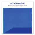 Avery Plastic Two-Pocket Folder, 20-Sheet Capacity, 11 x 8.5, Translucent Blue