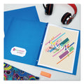 Avery Two-Pocket Folder, Prong Fastener, 0.5" Capacity, 11 x 8.5, Light Blue, 25/Box