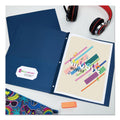 Avery Two-Pocket Folder, Prong Fastener, 0.5" Capacity, 11 x 8.5, Dark Blue, 25/Box