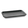 Pactiv Evergreen Supermarket Tray, #2, 8.38 x 5.88 x 0.69, Black, Foam, 500/Carton