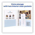 Avery Heavy-Duty Non Stick View Binder with DuraHinge and Slant Rings, 3 Rings, 0.5" Capacity, 11 x 8.5, White, 4/Pack