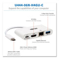 Tripp Lite 4K Dock with Charging and Ethernet, USB C/4K HDMI/USB A/PD Charging, White