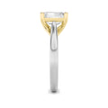 1Cttw Radiant Shaped Lab Grown Diamond (F/VS) Two Tone Cathedral Shank Solitaire Engagement Ring in 14K Gold by Fine Color Jewels