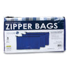 CONTROLTEK Fabric Deposit Bag, Vinyl, 5.5 x 11, Blue, 3/Pack