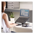 Fellowes Designer Suites Laptop Riser, 13.19" x 11.19" x 4", Black Pearl, Supports 25 lbs
