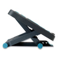 Fellowes Energizer Foot Support, 17.88w x 13.25d x 4 to 6.5h, Charcoal/Blue/Gray