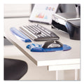 Fellowes Gel Crystals Keyboard Wrist Rest, 18.5 x 2.25, Blue