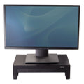 Fellowes Designer Suites Monitor Riser, For 21" Monitors, 16" x 9.38" x 4.38" to 6", Black Pearl, Supports 40 lbs