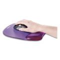 Fellowes Gel Crystals Mouse Pad with Wrist Rest, 7.87 x 9.18, Purple