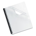 Fellowes Crystals Transparent Presentation Covers for Binding Systems, Clear, with Square Corners, 11 x 8.5, 3-Hole Punched, 100/Pack