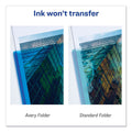 Avery Lay Flat View Report Cover, Flexible Fastener, 0.5" Capacity, 8.5 x 11, Clear/Blue