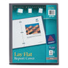 Avery Lay Flat View Report Cover, Flexible Fastener, 0.5" Capacity, 8.5 x 11, Clear/Gray