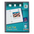 Avery Lay Flat View Report Cover, Flexible Fastener, 0.5" Capacity, 8.5 x 11, Clear/Gray