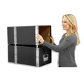 Bankers Box STAXONSTEEL Maximum Space-Saving Storage Drawers, Letter Files, 14" x 25.5" x 11.13", Black, 6/Carton