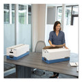 Bankers Box LIBERTY Heavy-Duty Strength Storage Boxes, Legal Files, 15.25" x 24.13" x 10.75", White/Blue, 12/Carton