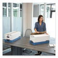 Bankers Box LIBERTY Heavy-Duty Strength Storage Boxes, Letter Files, 12.25" x 24.13" x 10.75", White/Blue, 12/Carton