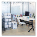 Bankers Box Organizer Storage Boxes, Small, 6.25" x 8.13" x 6.5", White/Blue, 12/Carton