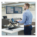 Fellowes Lotus DX Sit-Stand Workstation, 32.75" x 24.25" x 5.5" to 22.5", Black