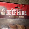 Cadet Pressed Beef Hide Dog Bones — 8 Inch Long-Lasting Rawhide Chews (Best By 9/2026) by Price Is Right Miami