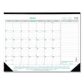 Brownline EcoLogix Monthly Desk Pad Calendar, 22 x 17, White/Green Sheets, Black Binding/Corners, 12-Month (Jan to Dec): 2023