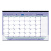 Brownline Monthly Desk Pad Calendar, 17.75 x 10.88, White/Blue/Green Sheets, Black Binding, Clear Corners, 12-Month (Jan to Dec): 2023