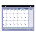 Brownline Monthly Desk Pad Calendar, 11 x 8.5, White/Blue/Green Sheets, Black Binding, 12-Month (Jan to Dec): 2023