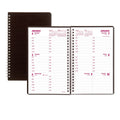 Brownline DuraFlex Weekly Planner, 8 x 5, Black Cover, 12-Month (Jan to Dec): 2023