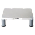 Fellowes Standard Monitor Riser, For 21" Monitors, 13.38" x 13.63" x 2" to 4", Platinum/Graphite, Supports 60 lbs