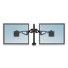 Fellowes Professional Series Depth Adjustable Dual Monitor Arm, 360 deg Rotation, 37 deg Tilt, 360 deg Pan, Black, Supports 24 lb