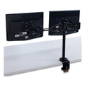 Fellowes Professional Series Depth Adjustable Dual Monitor Arm, 360 deg Rotation, 37 deg Tilt, 360 deg Pan, Black, Supports 24 lb