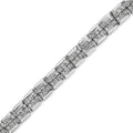 .925 Sterling Silver 2.0 Cttw Diamond 7" Round Miracle Plate Link Bracelet (I-J Color, I2-I3 Clarity) by Bids.com