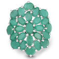5.88 Carat Genuine Emerald .925 Sterling Silver Ring by Bids.com
