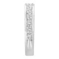 IGI Certified 1.0 Cttw Diamond 18K White Gold Channel-Set Half-Eternity Band Wedding Ring (E-F Color, I1-I2 Clarity) - Size 5-1/2 by Bids.com
