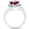 3.26 Carat Genuine Garnet and Tanzanite .925 Sterling Silver Ring by Bids.com