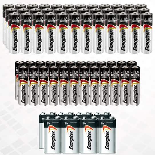68-Pack: Bundle Of Energizer Batteries AA, AAA and 9V by DailySale