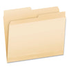 Pendaflex Poly Reinforced File Folder, 1/2-Cut Tabs: Assorted, Letter Size, Manila, 24/Pack
